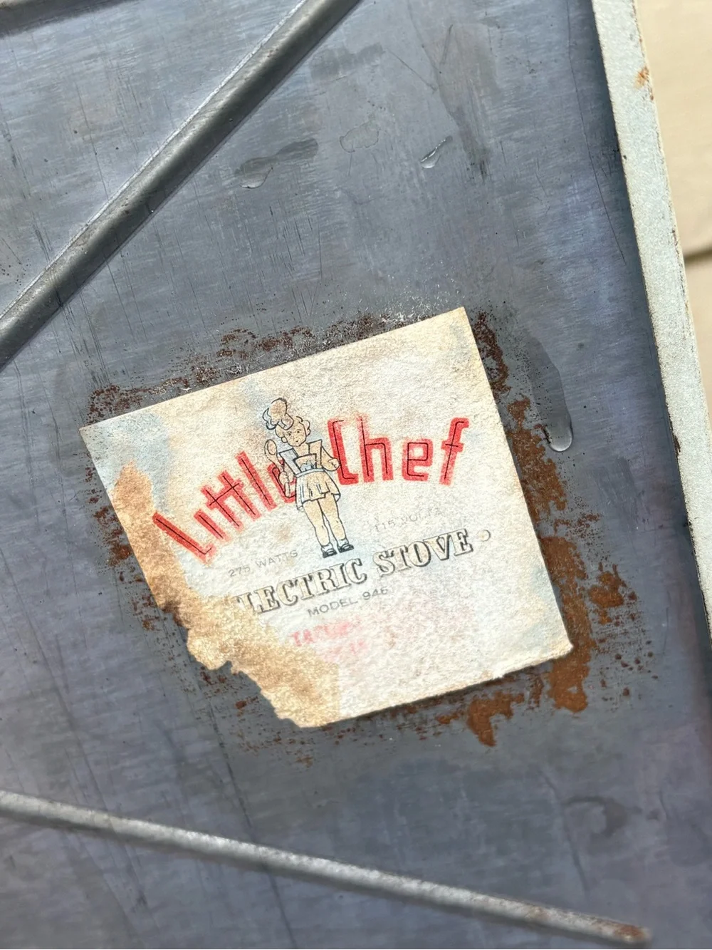 VTG Little Chef toy stove from the 1930s or 1940s